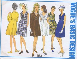 1963 VOG 68 EMPIRE SHIRTDRESS SLVS OR NOT PATTERN 10, 12